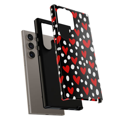 Doodle Hearts Samsung Galaxy Case – Modern Love - Inspired Design - BOGO Cases