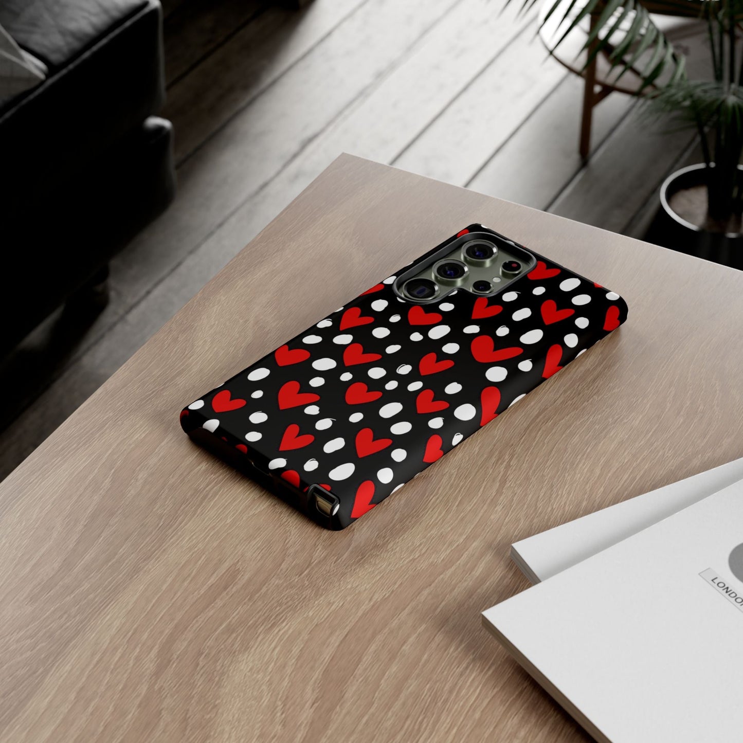 Doodle Hearts Samsung Galaxy Case – Modern Love - Inspired Design - BOGO Cases