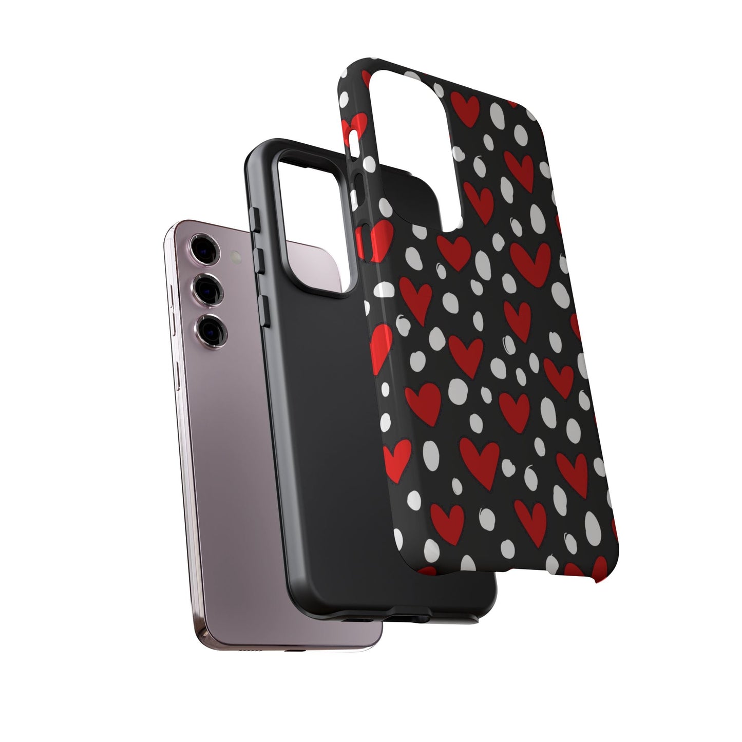 Doodle Hearts Samsung Galaxy Case – Modern Love - Inspired Design - BOGO Cases
