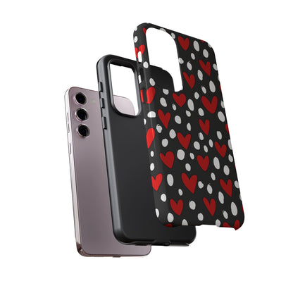 Doodle Hearts Samsung Galaxy Case – Modern Love - Inspired Design - BOGO Cases