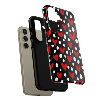 Doodle Hearts Samsung Galaxy Case – Modern Love - Inspired Design - BOGO Cases