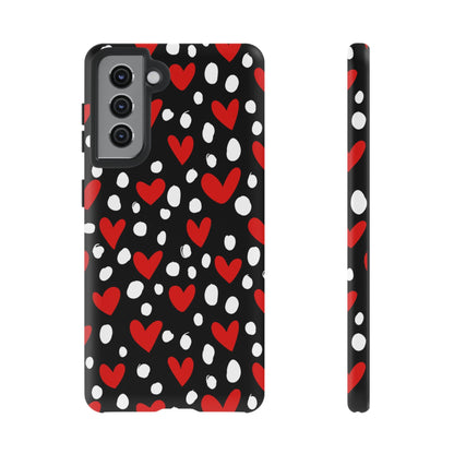 Doodle Hearts Samsung Galaxy Case – Modern Love - Inspired Design - BOGO Cases
