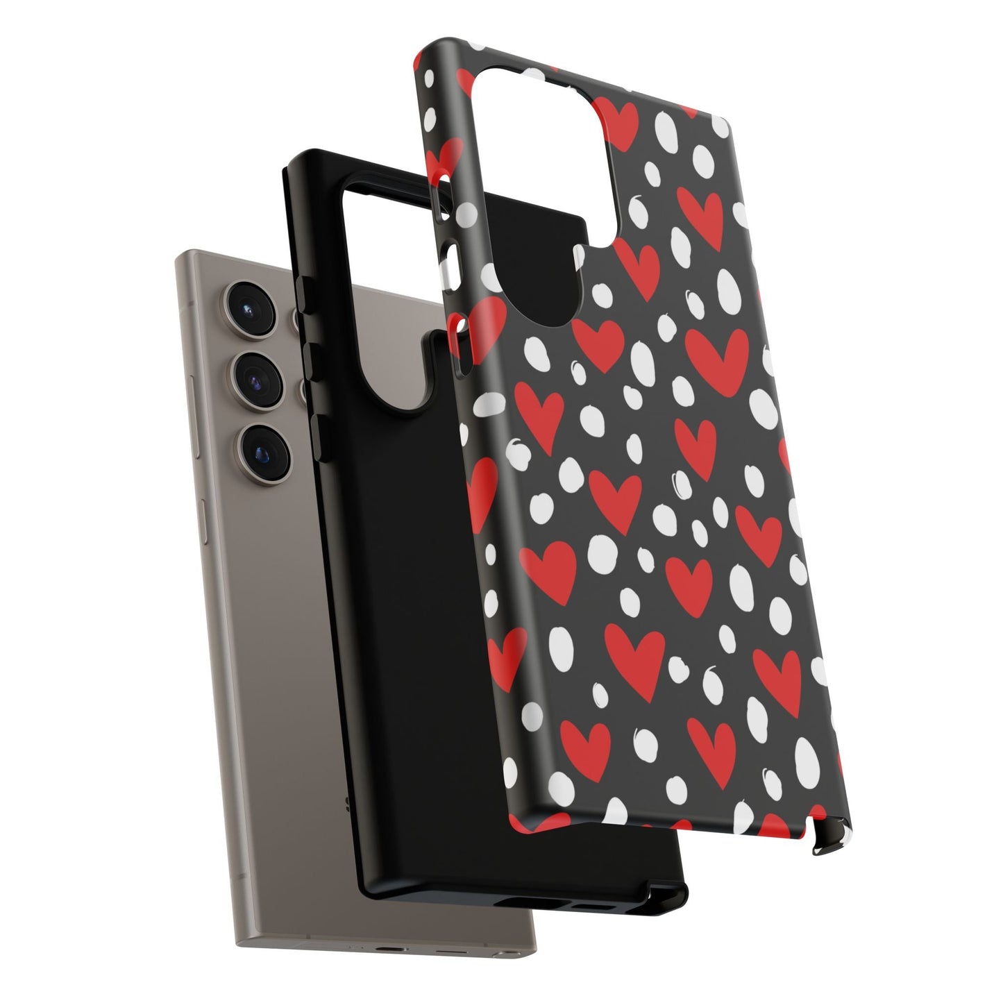 Doodle Hearts Samsung Galaxy Case – Modern Love - Inspired Design - BOGO Cases