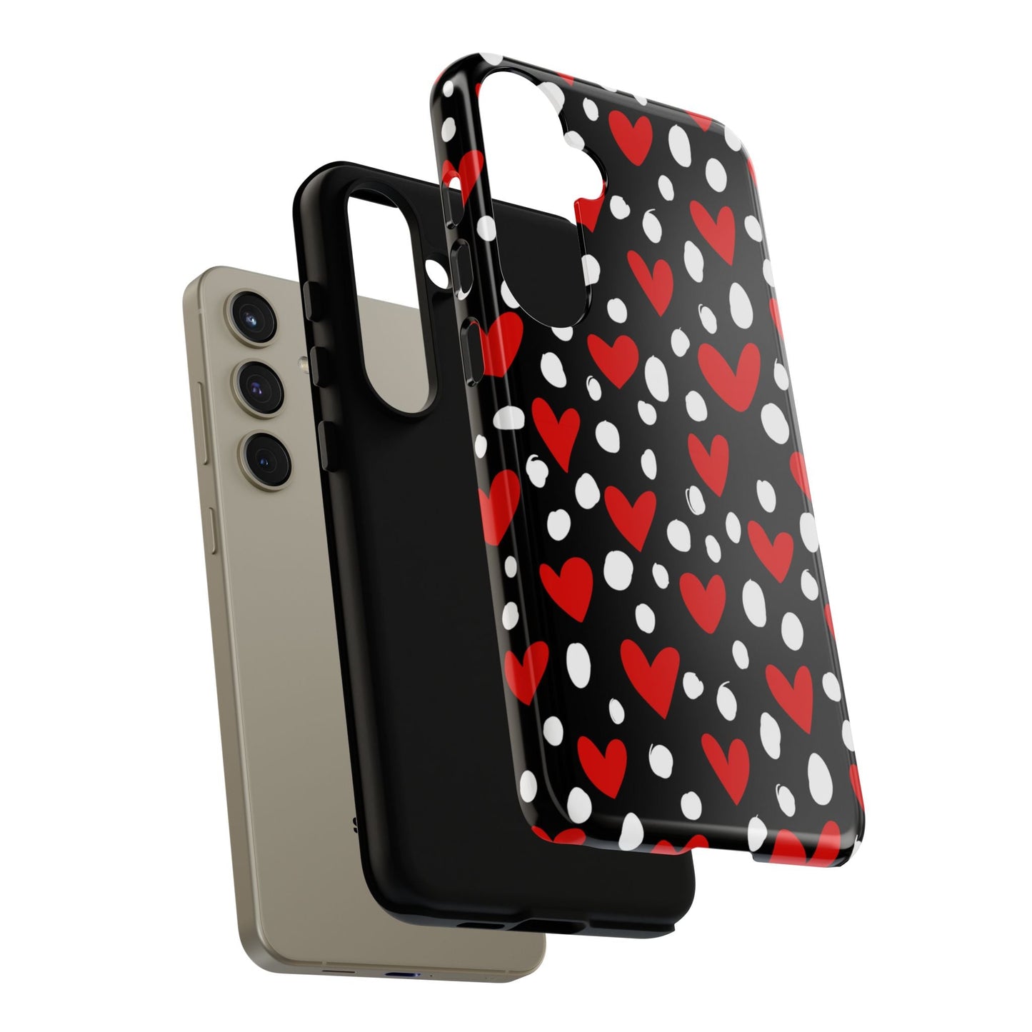 Doodle Hearts Samsung Galaxy Case – Modern Love - Inspired Design - BOGO Cases