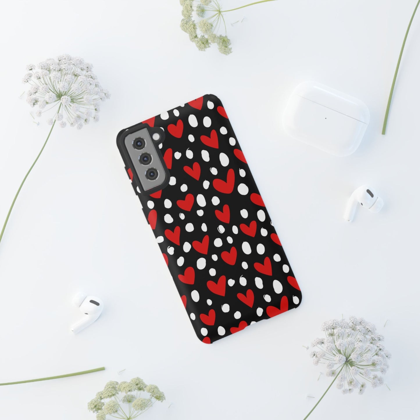 Doodle Hearts Samsung Galaxy Case – Modern Love - Inspired Design - BOGO Cases