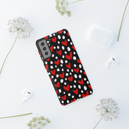 Doodle Hearts Samsung Galaxy Case – Modern Love - Inspired Design - BOGO Cases