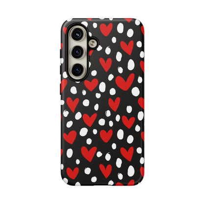 Doodle Hearts Samsung Galaxy Case – Modern Love - Inspired Design - BOGO Cases