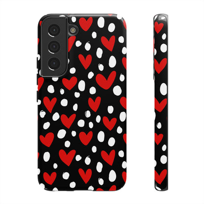 Doodle Hearts Samsung Galaxy Case – Modern Love - Inspired Design - BOGO Cases