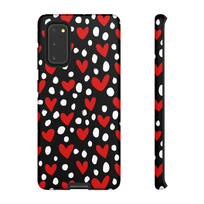 Doodle Hearts Samsung Galaxy Case – Modern Love - Inspired Design - BOGO Cases