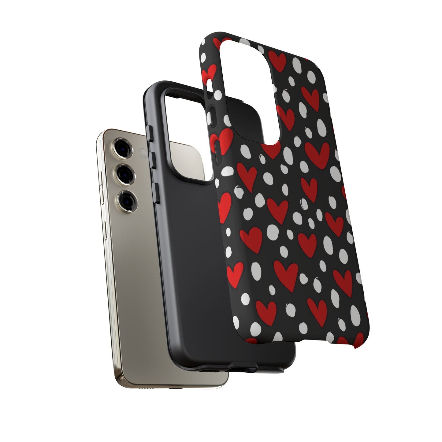 Doodle Hearts Samsung Galaxy Case – Modern Love - Inspired Design - BOGO Cases