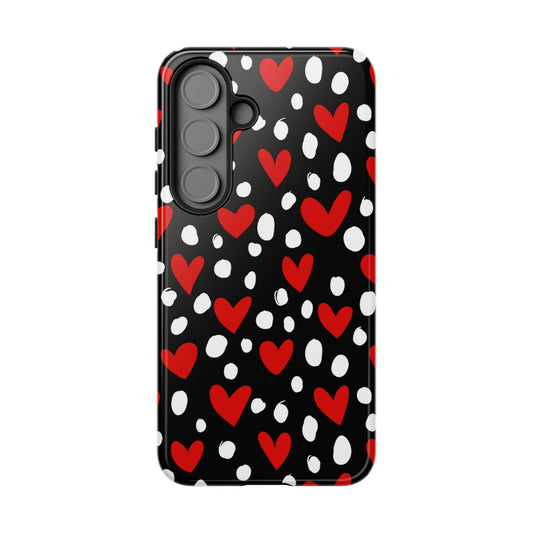 Doodle Hearts Samsung Galaxy Case – Modern Love - Inspired Design - BOGO Cases