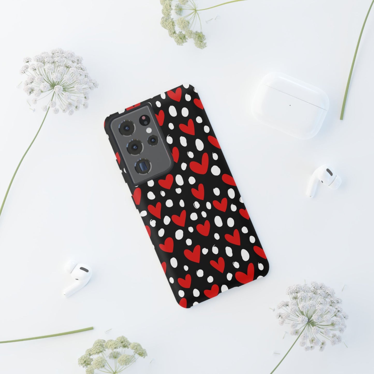 Doodle Hearts Samsung Galaxy Case – Modern Love - Inspired Design - BOGO Cases