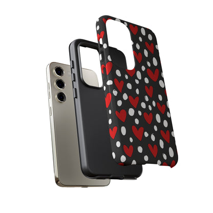 Doodle Hearts Samsung Galaxy Case – Modern Love - Inspired Design - BOGO Cases