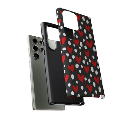Doodle Hearts Samsung Galaxy Case – Modern Love - Inspired Design - BOGO Cases