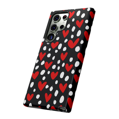 Doodle Hearts Samsung Galaxy Case – Modern Love - Inspired Design - BOGO Cases