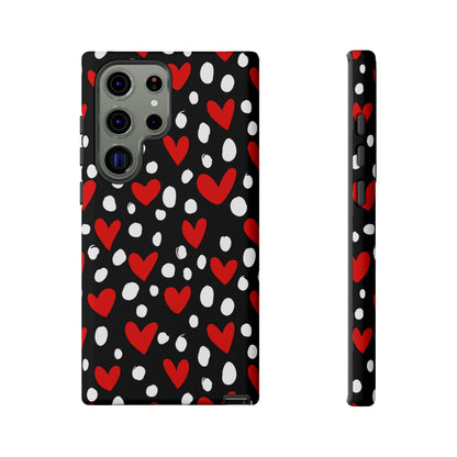 Doodle Hearts Samsung Galaxy Case – Modern Love - Inspired Design - BOGO Cases