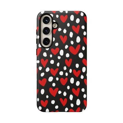 Doodle Hearts Samsung Galaxy Case – Modern Love - Inspired Design - BOGO Cases