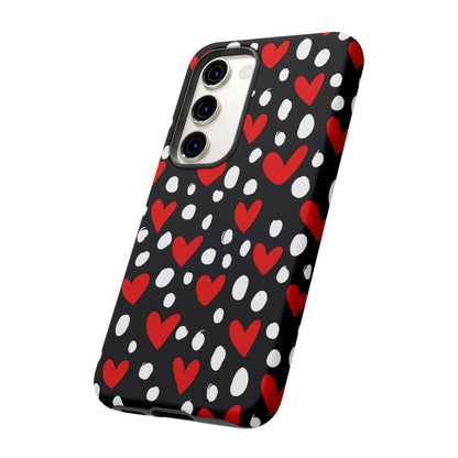 Doodle Hearts Samsung Galaxy Case – Modern Love - Inspired Design - BOGO Cases