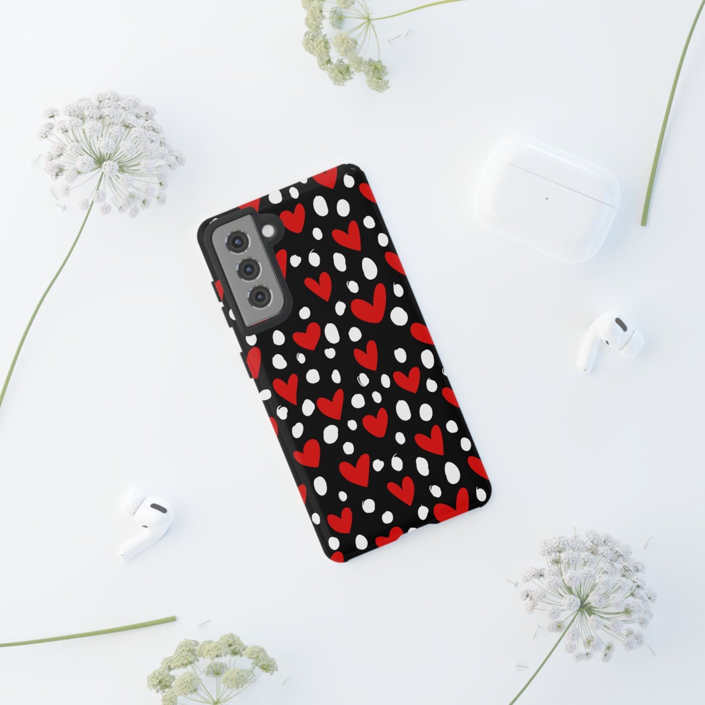 Doodle Hearts Samsung Galaxy Case – Modern Love - Inspired Design - BOGO Cases