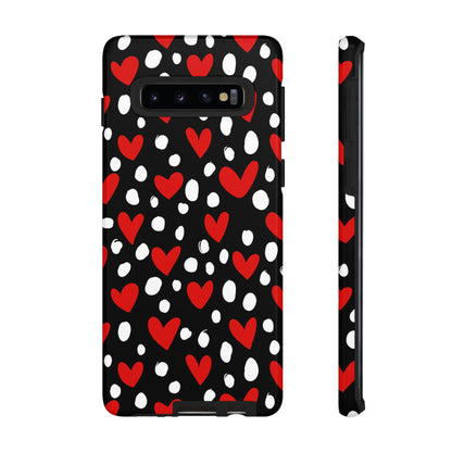 Doodle Hearts Samsung Galaxy Case – Modern Love - Inspired Design - BOGO Cases