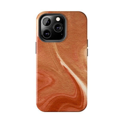 Earthy Terracotta Swirl MagSafe iPhone Case – Elegant Design with Magnetic Precision - BOGO Cases