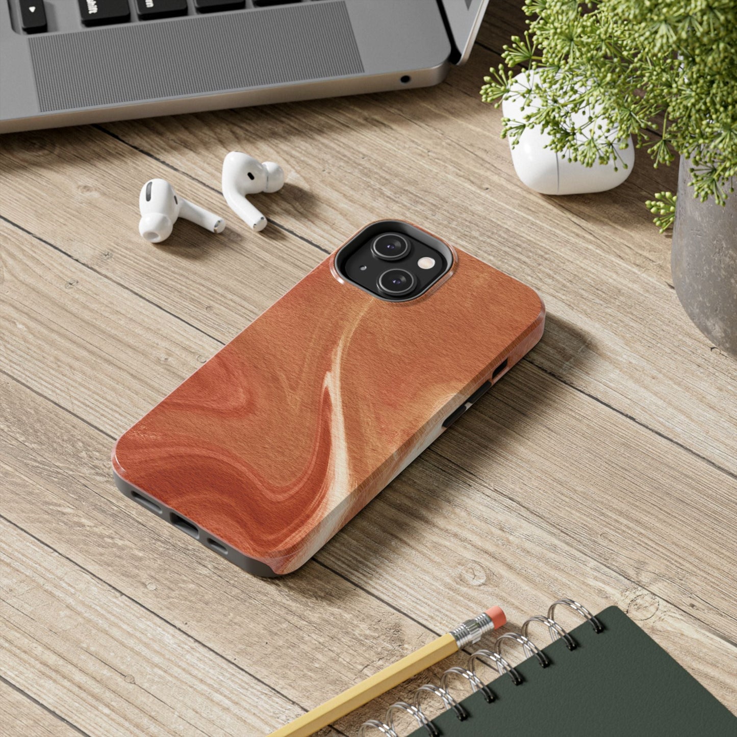 Earthy Terracotta Swirl MagSafe iPhone Case – Elegant Design with Magnetic Precision - BOGO Cases