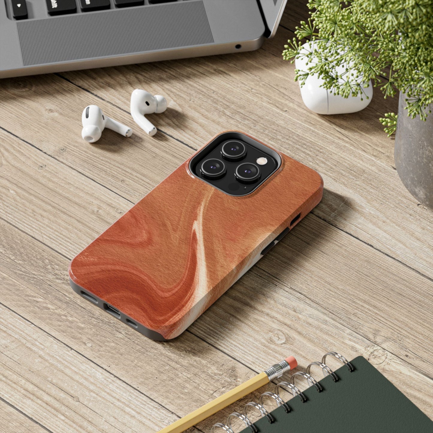 Earthy Terracotta Swirl MagSafe iPhone Case – Elegant Design with Magnetic Precision - BOGO Cases