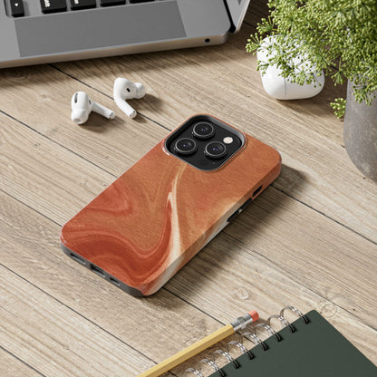 Earthy Terracotta Swirl MagSafe iPhone Case – Elegant Design with Magnetic Precision - BOGO Cases