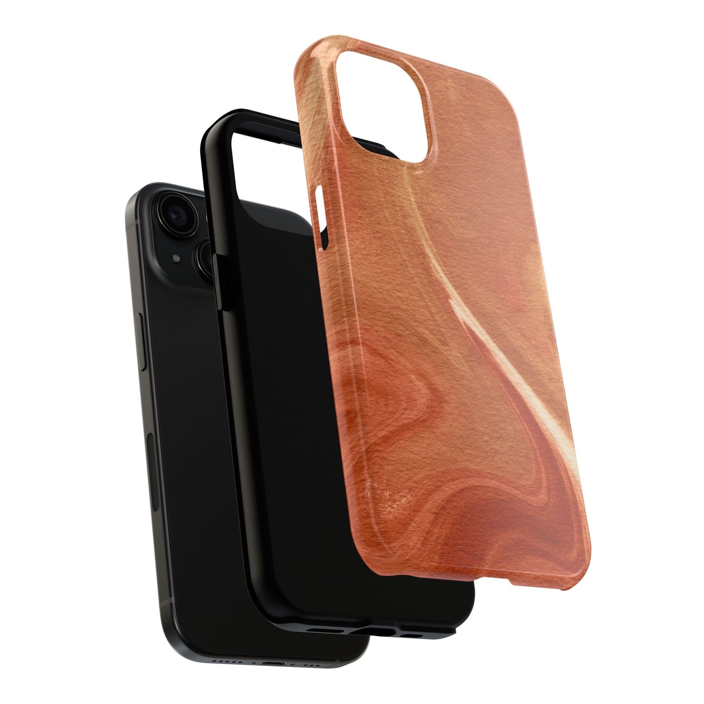 Earthy Terracotta Swirl MagSafe iPhone Case – Elegant Design with Magnetic Precision - BOGO Cases