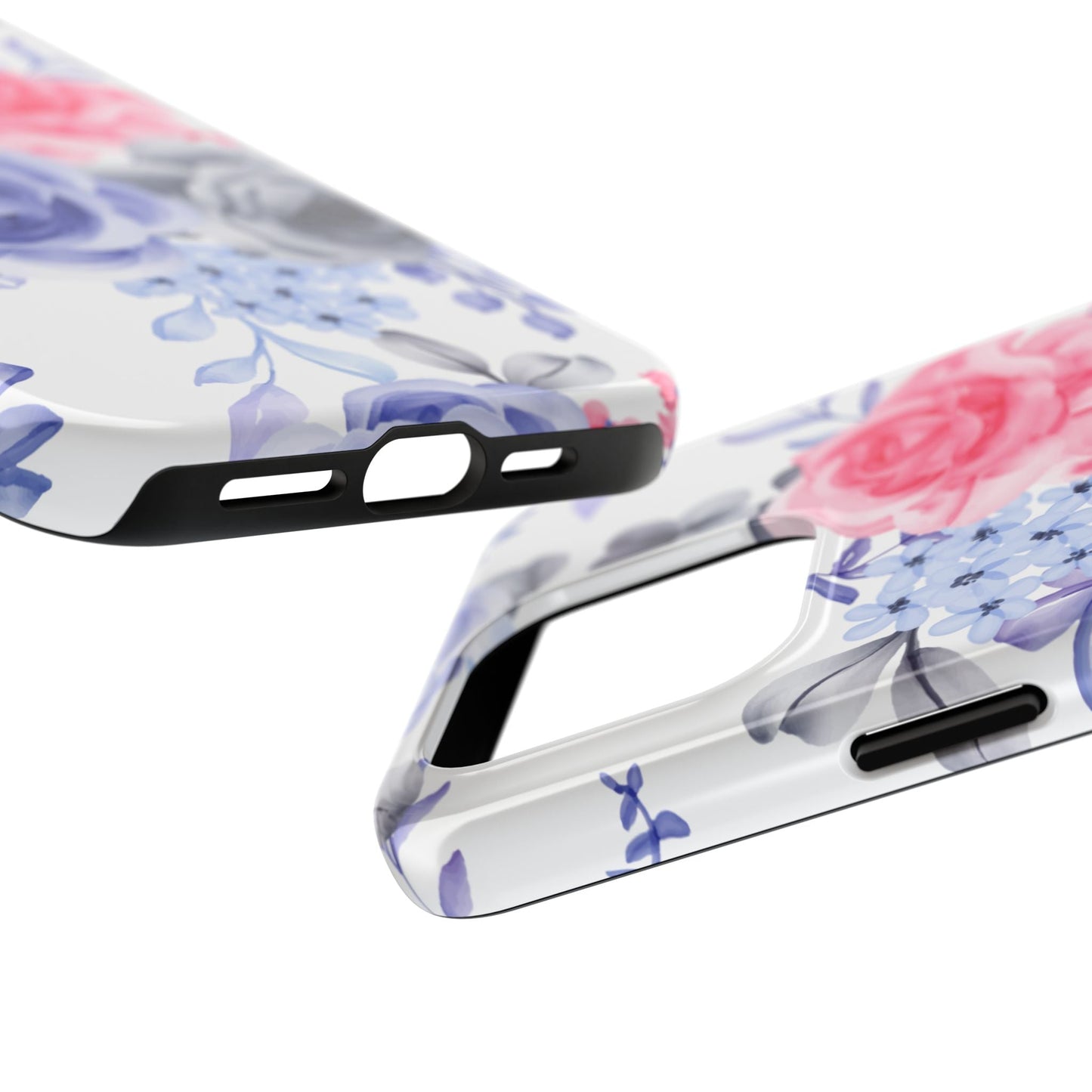 Elegant Blue Floral Watercolor Design – iPhone Case - BOGO Cases