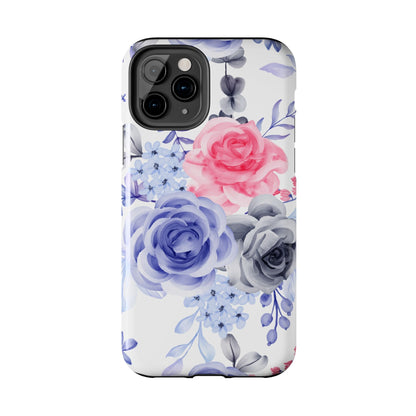 Elegant Blue Floral Watercolor Design – iPhone Case - BOGO Cases