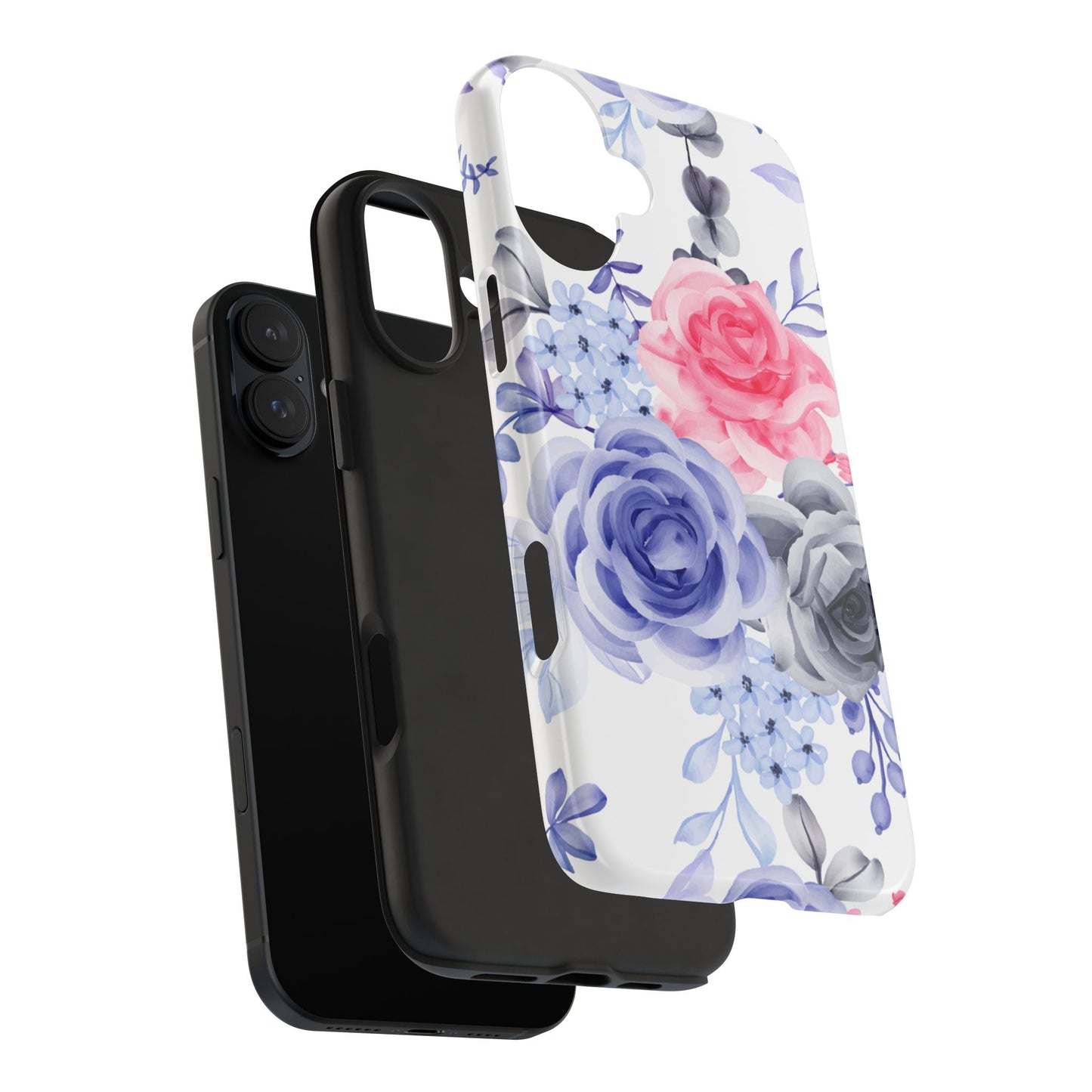 Elegant Blue Floral Watercolor Design – iPhone Case - BOGO Cases