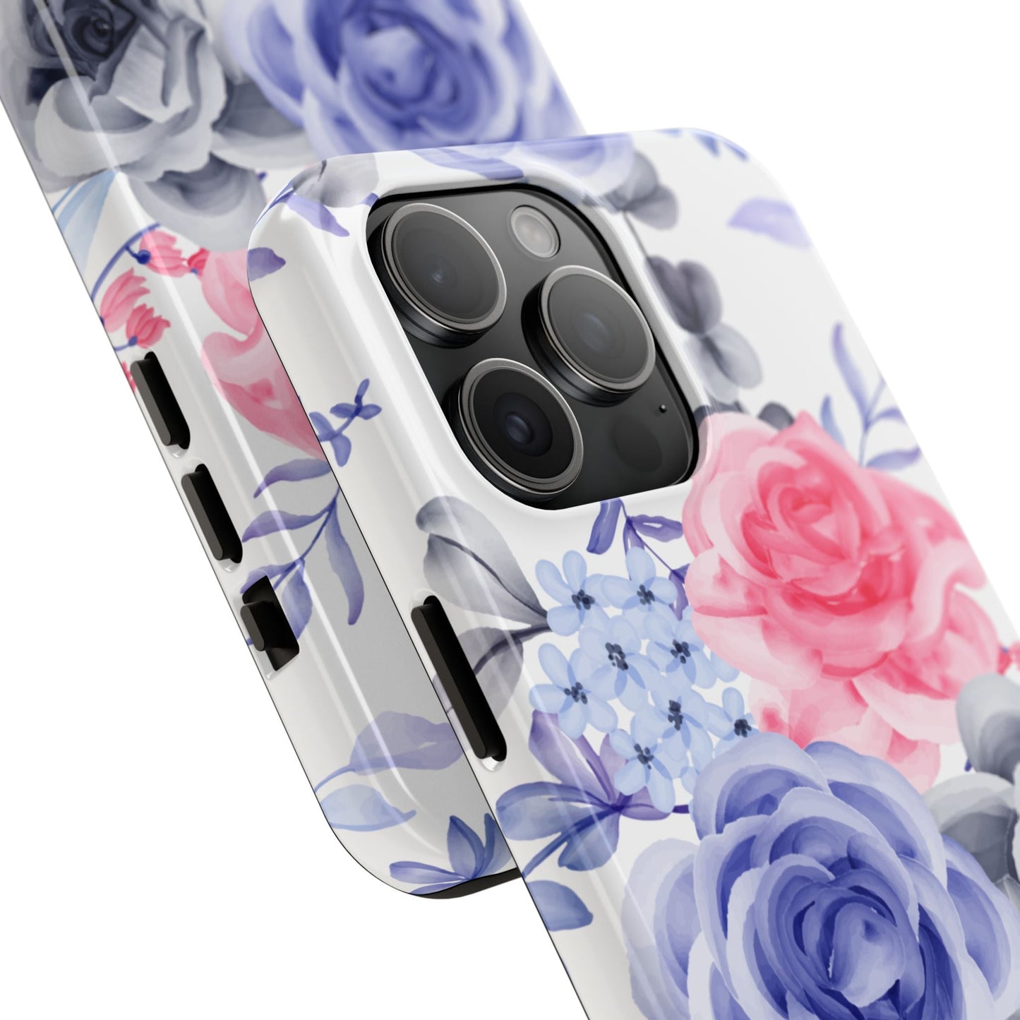 Elegant Blue Floral Watercolor Design – iPhone Case - BOGO Cases