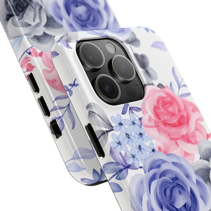Elegant Blue Floral Watercolor Design – iPhone Case - BOGO Cases