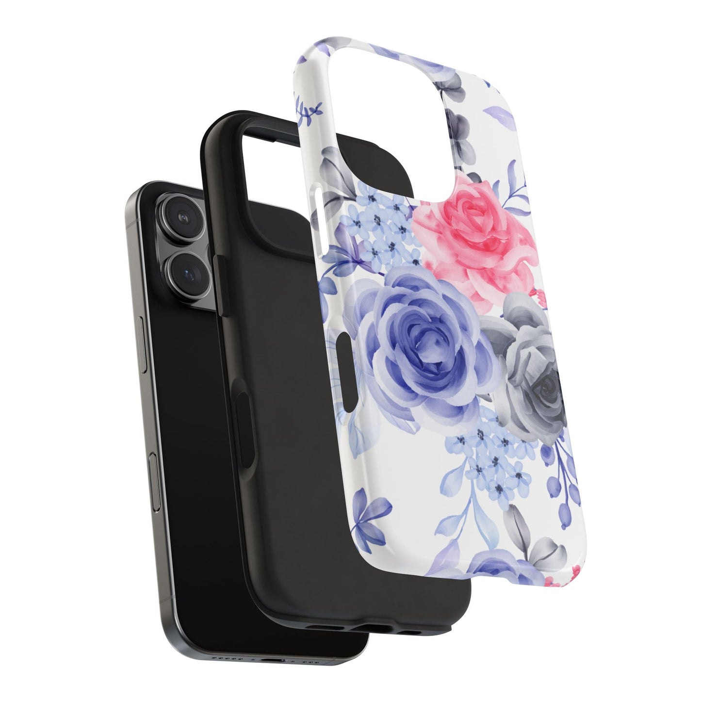Elegant Blue Floral Watercolor Design – iPhone Case - BOGO Cases