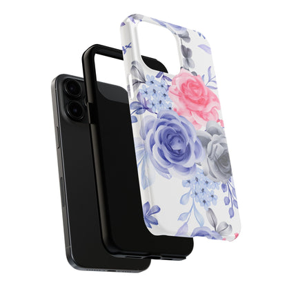 Elegant Blue Floral Watercolor Design – iPhone Case - BOGO Cases