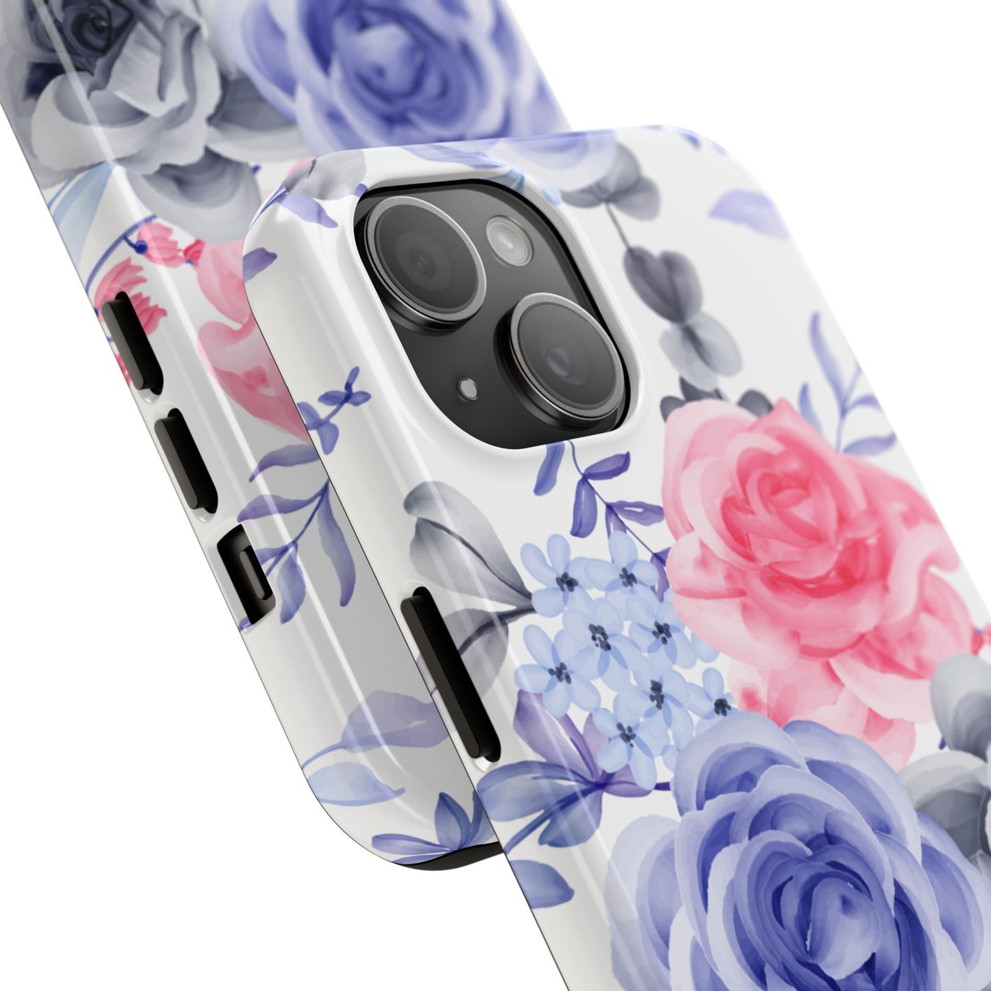 Elegant Blue Floral Watercolor Design – iPhone Case - BOGO Cases