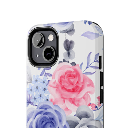 Elegant Blue Floral Watercolor Design – iPhone Case - BOGO Cases