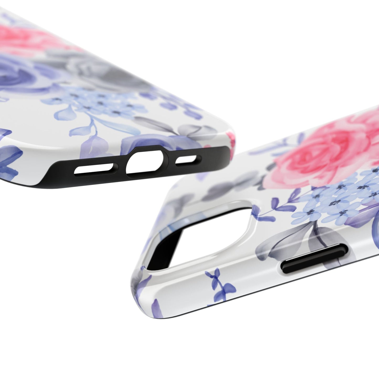 Elegant Blue Floral Watercolor Design – iPhone Case - BOGO Cases