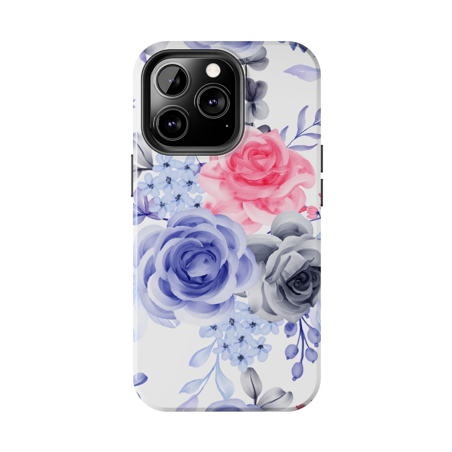 Elegant Blue Floral Watercolor Design – iPhone Case - BOGO Cases