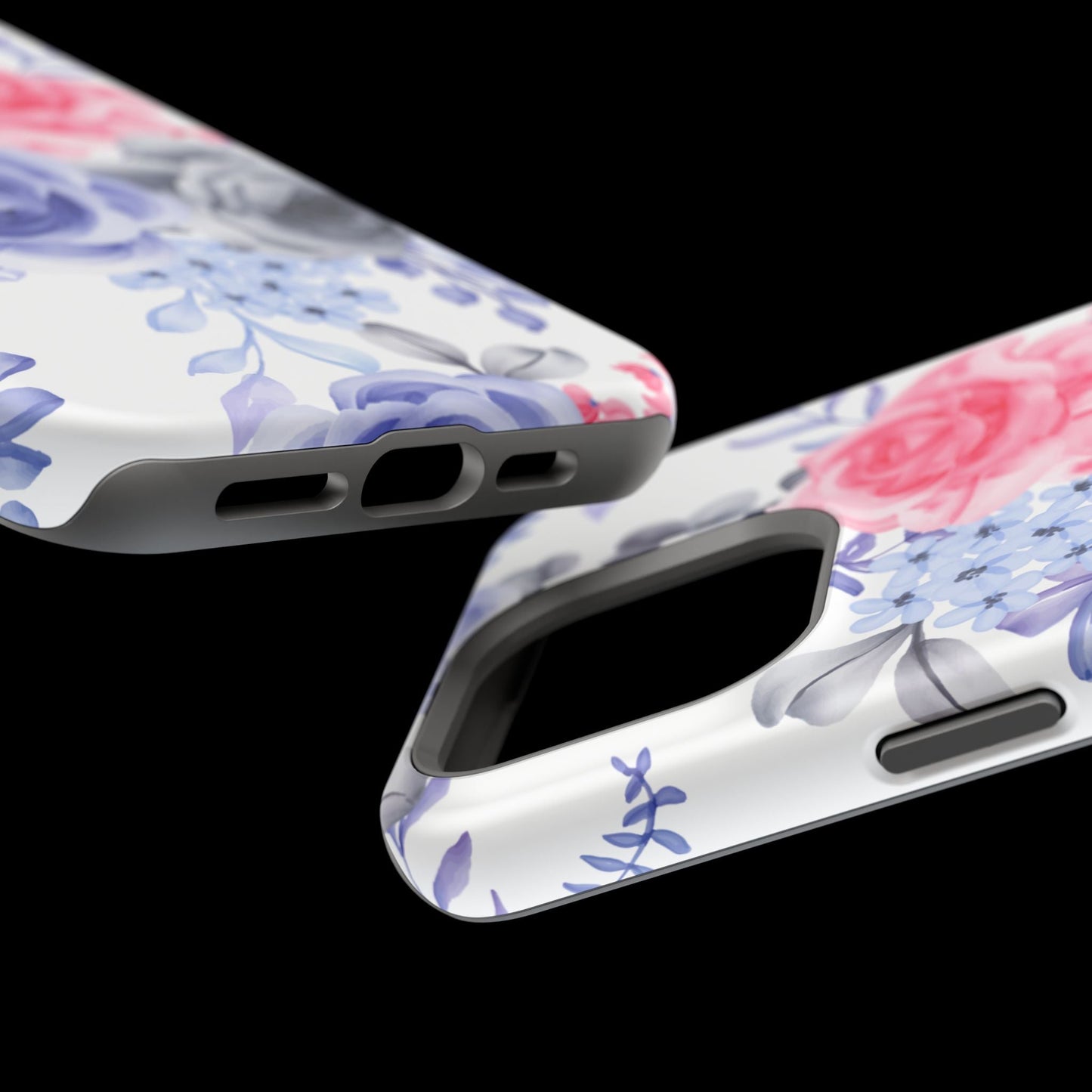 Elegant Blue Floral Watercolor Design – MagSafe iPhone Case - BOGO Cases