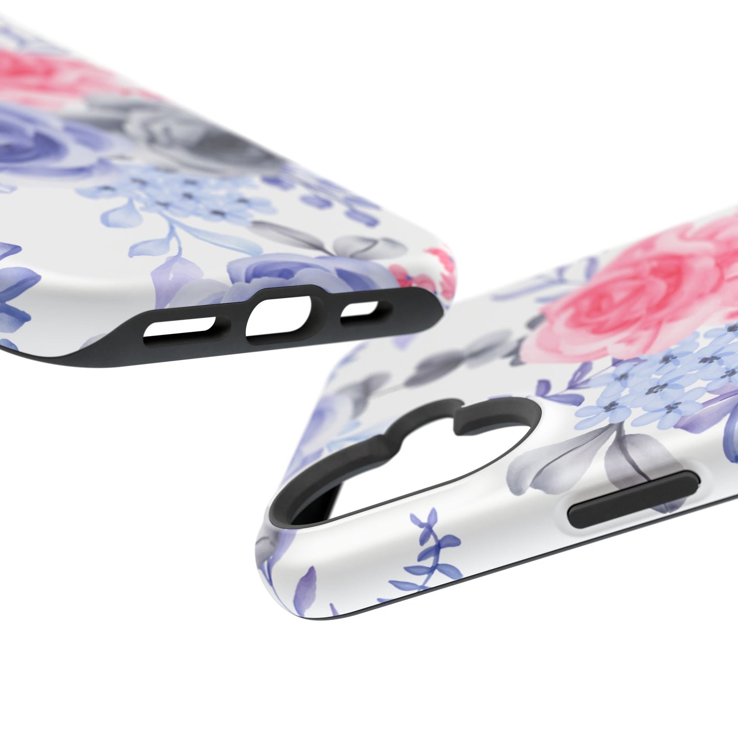 Elegant Blue Floral Watercolor Design – MagSafe iPhone Case - BOGO Cases