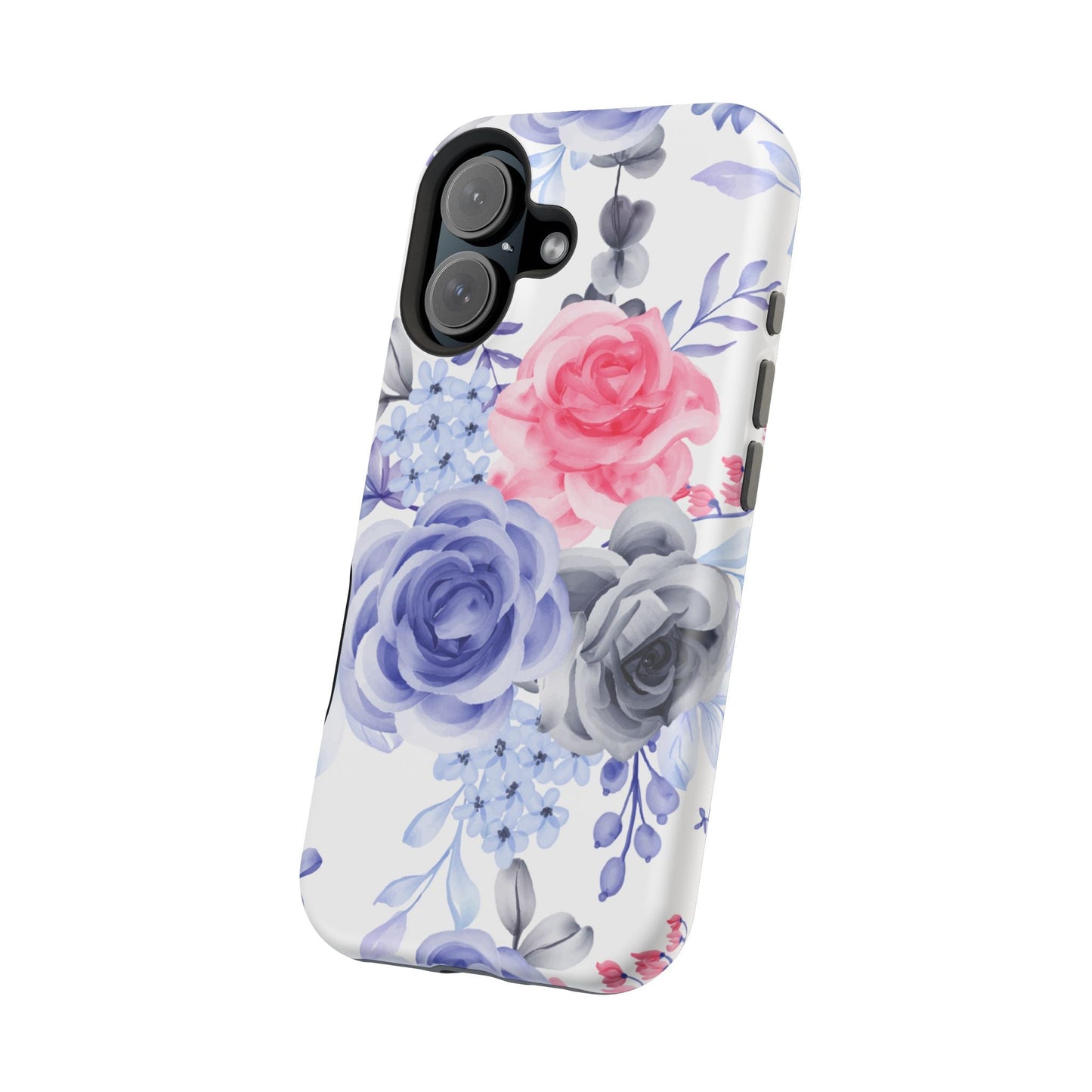 Elegant Blue Floral Watercolor Design – MagSafe iPhone Case - BOGO Cases