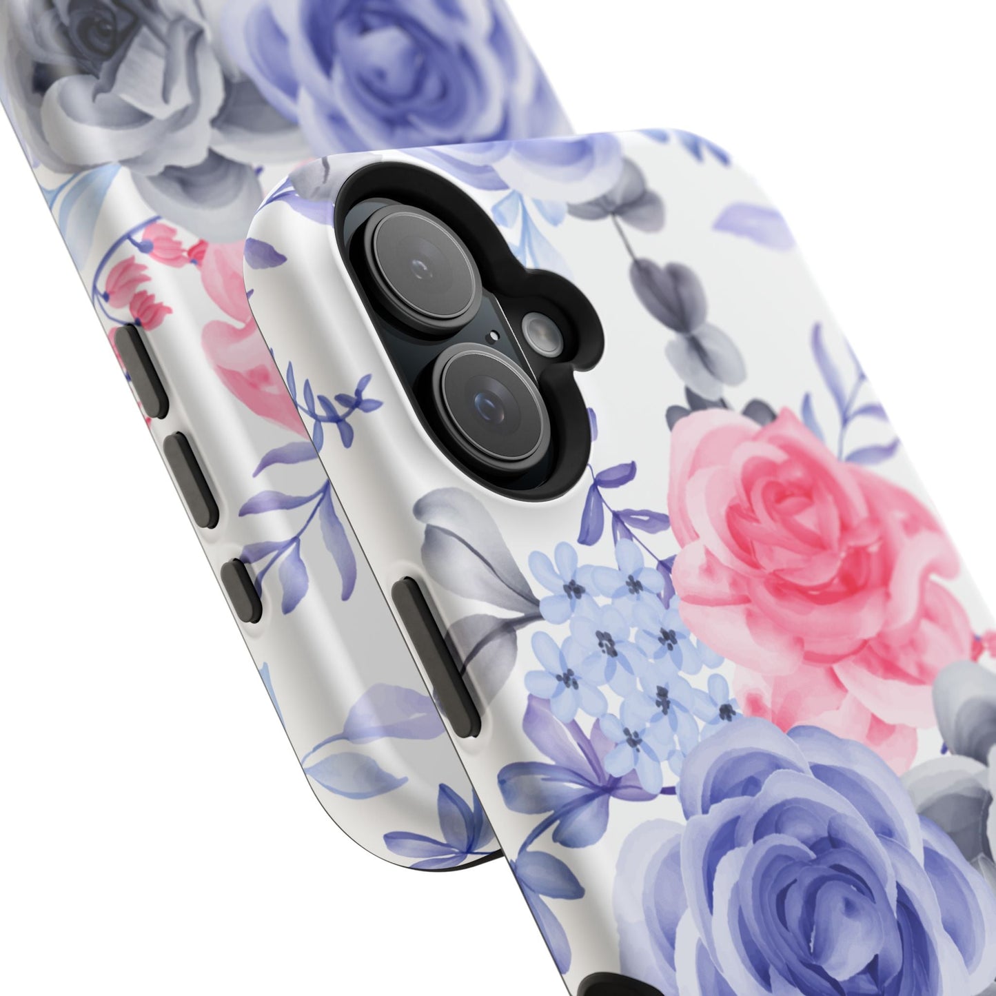 Elegant Blue Floral Watercolor Design – MagSafe iPhone Case - BOGO Cases