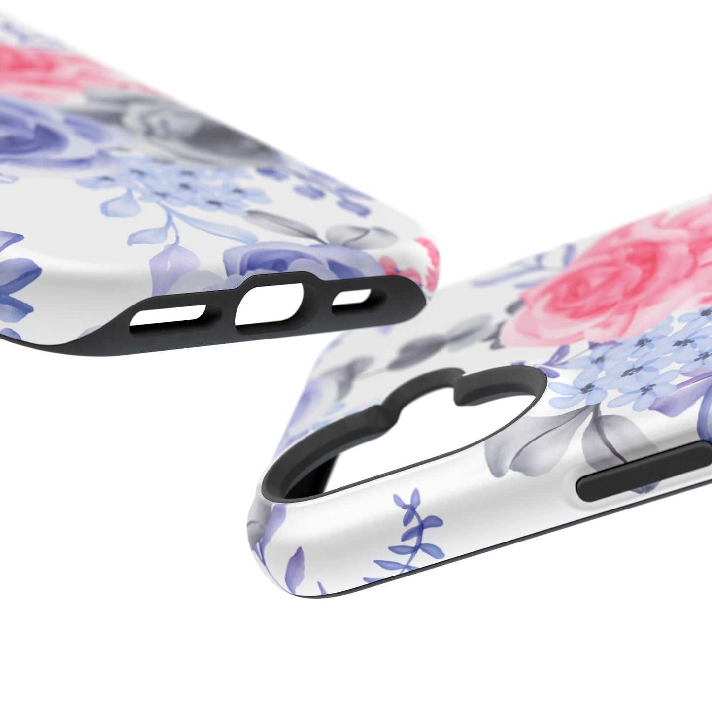 Elegant Blue Floral Watercolor Design – MagSafe iPhone Case - BOGO Cases