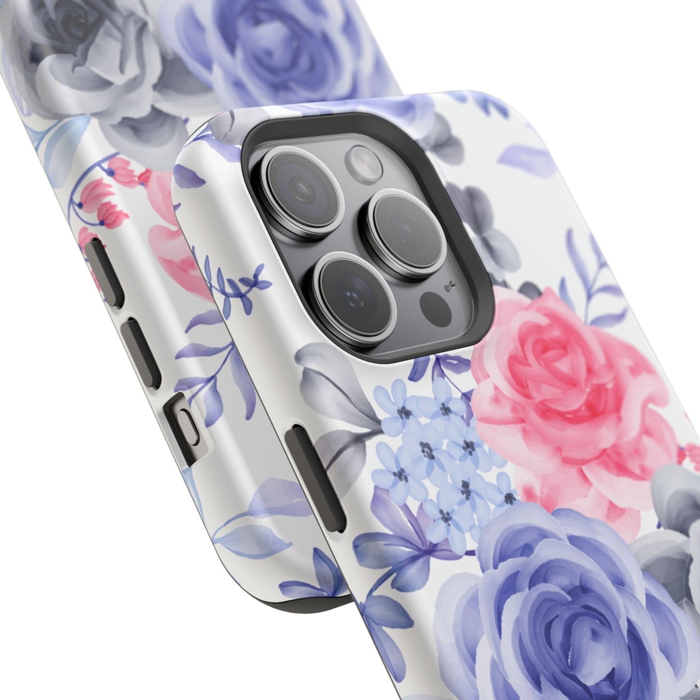 Elegant Blue Floral Watercolor Design – MagSafe iPhone Case - BOGO Cases