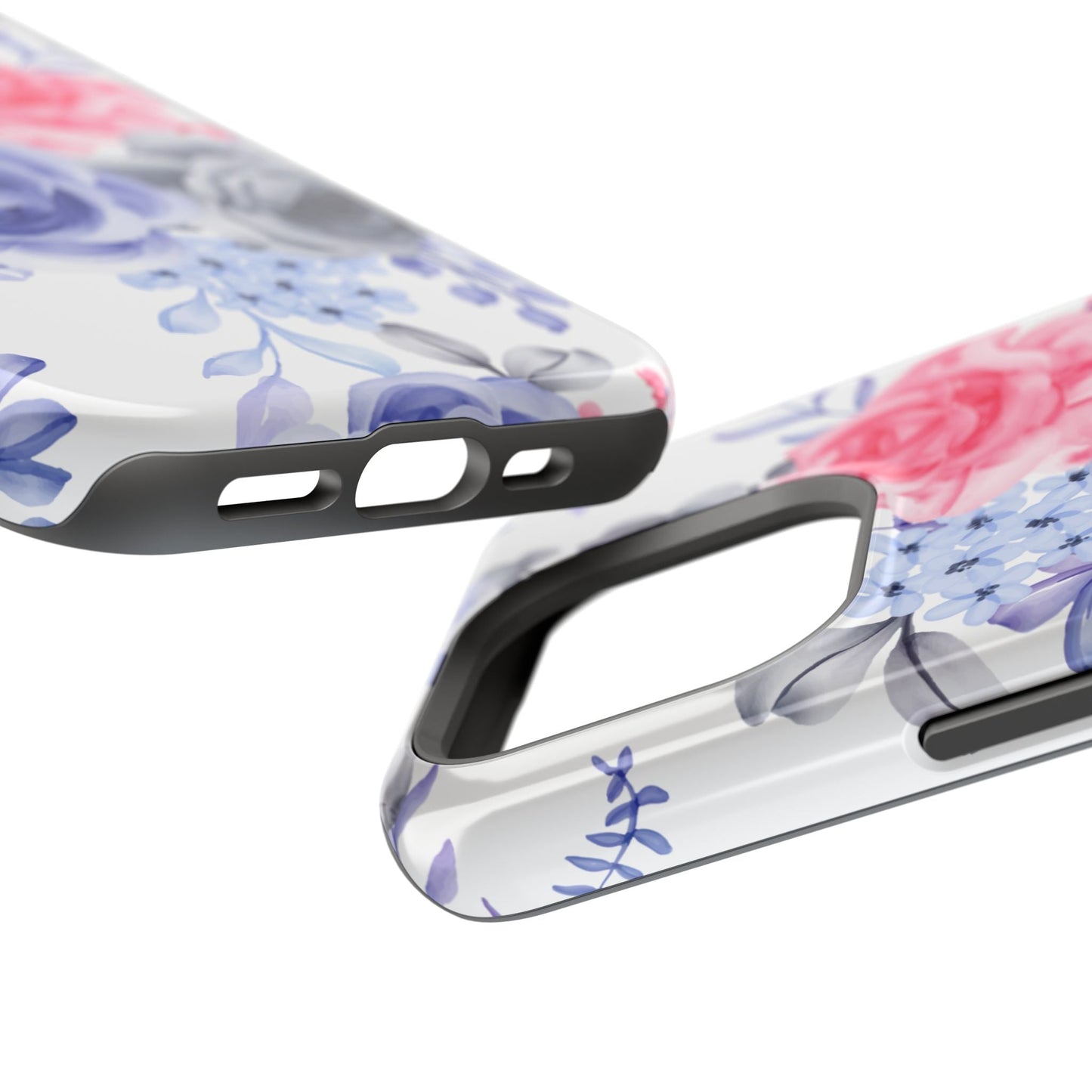 Elegant Blue Floral Watercolor Design – MagSafe iPhone Case - BOGO Cases