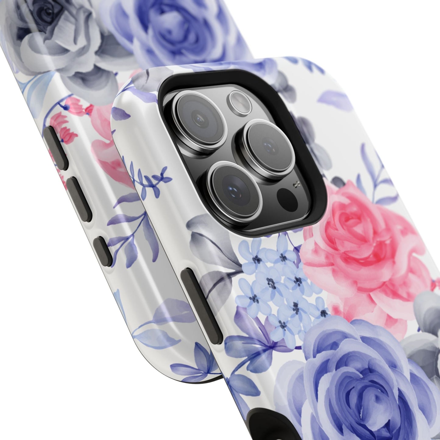 Elegant Blue Floral Watercolor Design – MagSafe iPhone Case - BOGO Cases