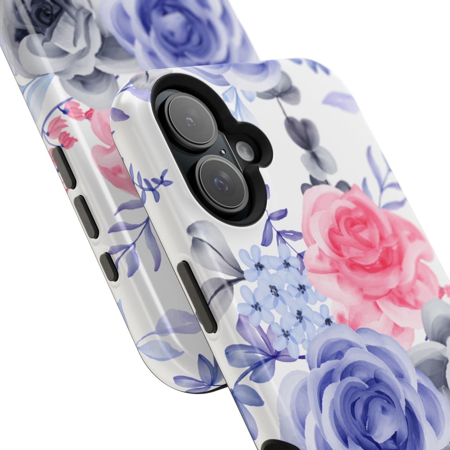Elegant Blue Floral Watercolor Design – MagSafe iPhone Case - BOGO Cases