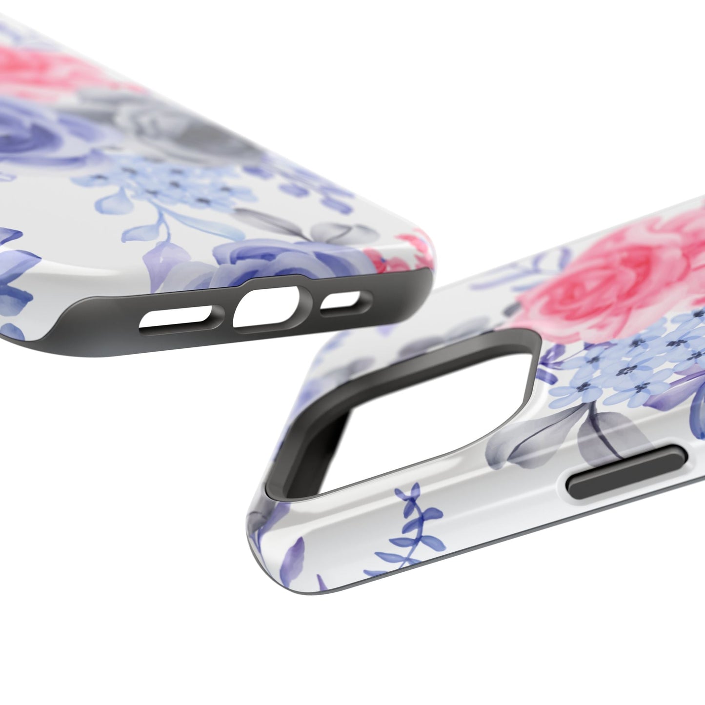 Elegant Blue Floral Watercolor Design – MagSafe iPhone Case - BOGO Cases
